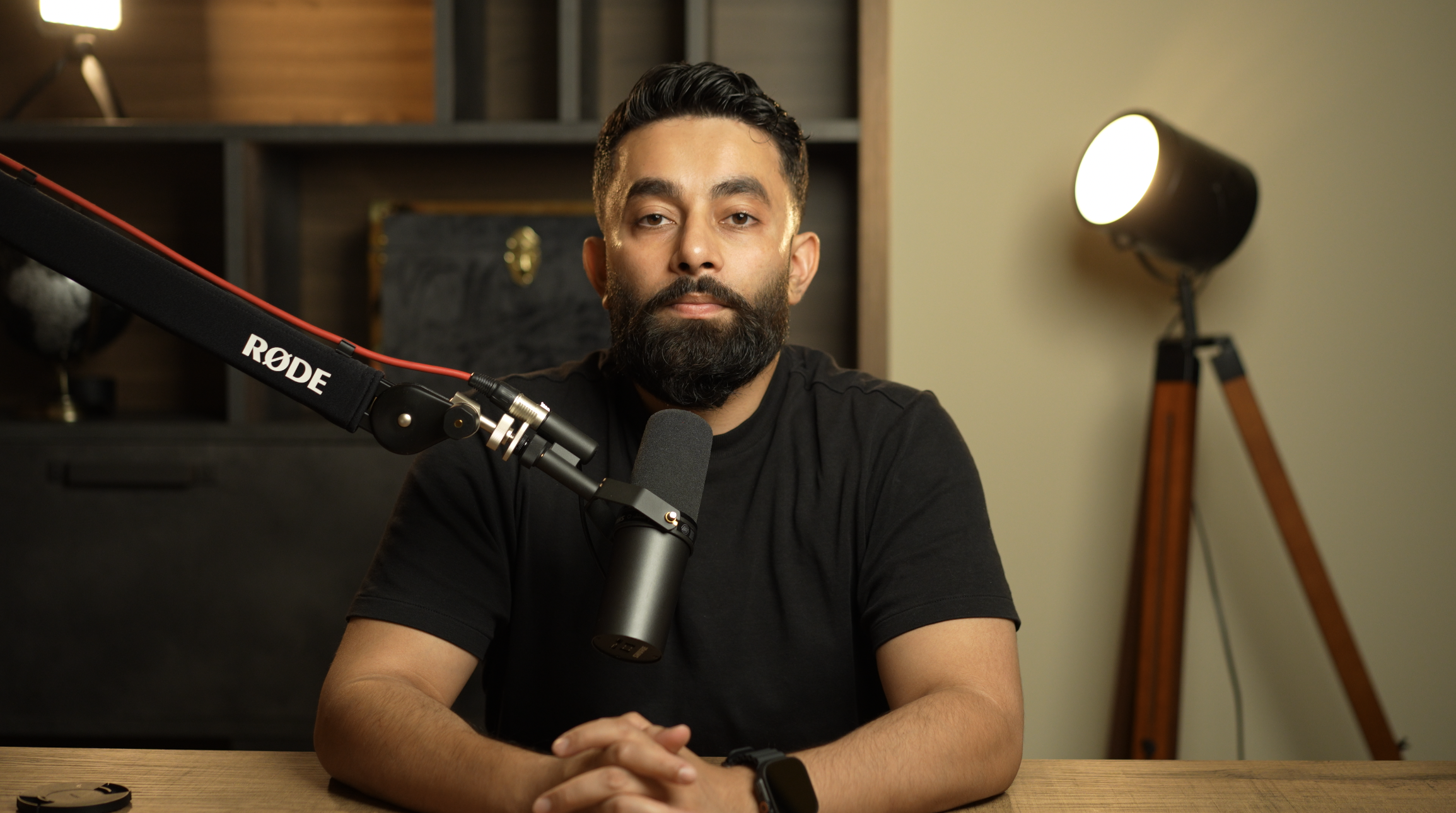 Mussab Chaudhri (Abu Musa) at his recording desk