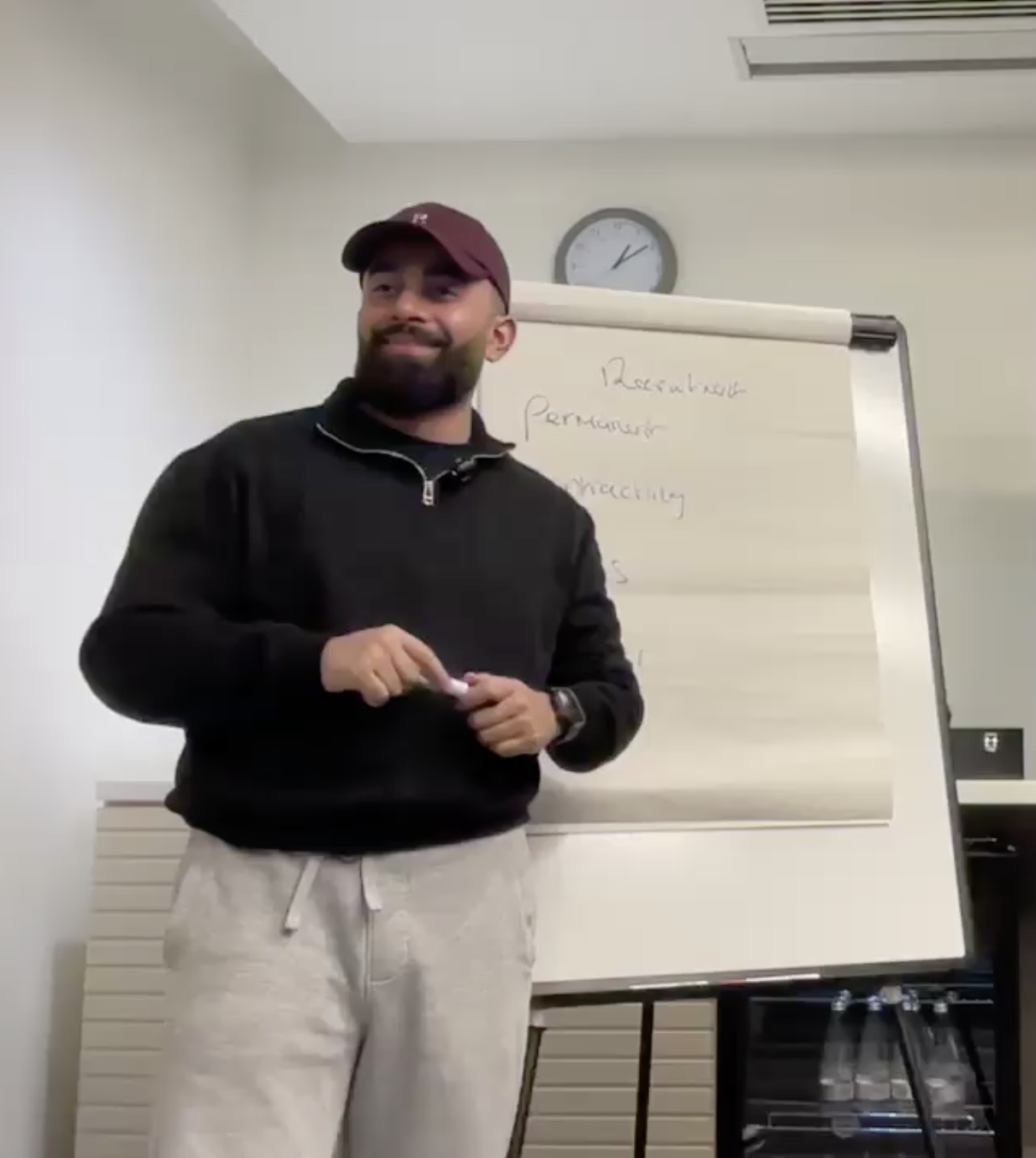Mussab Chaudhri teaching live at the whiteboard